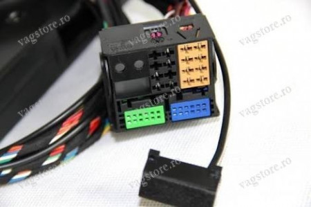 Cablaj complet Retrofit Bluetooth RNS510 VW Skoda SEAT AUDI Plug &amp; Play cu microfon - Img 2