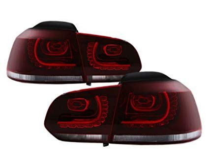 Stopuri LED VW Golf 6 VI MK6 LED R-look Rosu Inchis / Cherry Red semnalizare secventiala - Dynamic Light