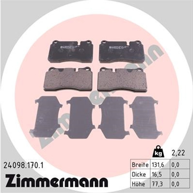 Set placute frana spate Vw Touareg, Porsche Cayenne, Audi TT, Seat Leon 5F