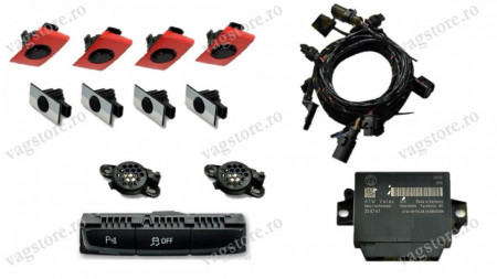 Kit Retrofit Original Senzori parcare Audi Parking System Fata Spate AUDI A4 B8 cu modul 8K0919475AA