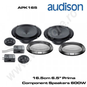 DIFUZOARE AUTO AUDISON APK 165 DEDICATE VW, SET SISTEM 2 CAI 165MM 4 Ohm