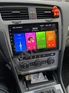 Navigatie Android 10 / 10.1 inch / 4Gb RAM memorie interna 64Gb WIFI USB GPS RDS DSP Asahi Kasei slot sim 4G pentru VW Golf 7 2013 - 2018 Rama Gri Argintie - Aluminium Brused - Img 3