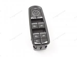 Panou comanda / Comutator geamuri electrice Negru Mat / Crom Porsche Cayenne
