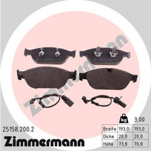 Placute frana disc fata ZIMMERMANN 25158.200.2 cu senzor uzura pentru Audi A6 A7 Q5