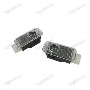 Set Lampi lumini avertizare portiera deschisa cu proiectare Holograma AUDI