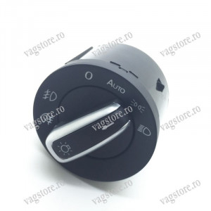 Comutator Bloc buton Lumini cu Insertie Aluminiu Functie Auto VW Touran Caddy Sharan