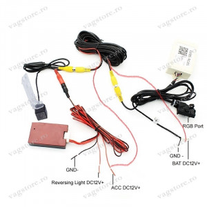 Kit retrofit camera marsarier VW Golf 5 6 Passat B6 B7 Passat CC cu unitati RCD510 RNS510 - Img 2