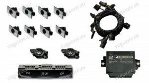 Kit Retrofit Original Senzori parcare Audi Parking System Fata Spate AUDI Q5 8R cu modul 8K0919475AA