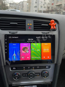 Navigatie Android 10 / 10.1 inch / 4Gb RAM memorie interna 64Gb WIFI USB GPS RDS DSP Asahi Kasei slot sim 4G pentru VW Golf 7 2013 - 2018 Rama Gri Argintie - Aluminium Brused - Img 5