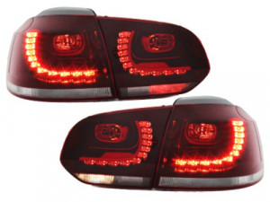 Stopuri LED VW Golf 6 VI MK6 LED R-look Rosu/Clar semnalizare secventiala - Dynamic Light