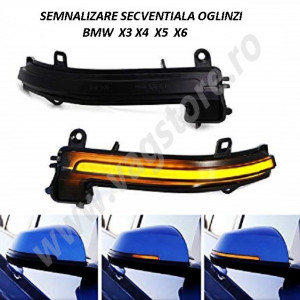 Kit RETROFIT Lumini secventiale semnalizare in oglinda pentru BMW X3 X4 X5 X6