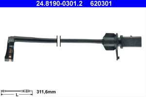 Senzor de avertizare, uzura placute de frana fata ATE 24.8190-0301.2 Audi A6 A7 A8 Q5 - Img 2