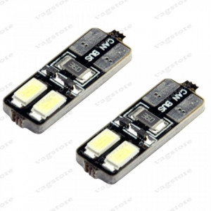 Bec led T10 / W5W / 194 Canbus (Fara Eroare) 4 leduri 5630 Alb 6000K