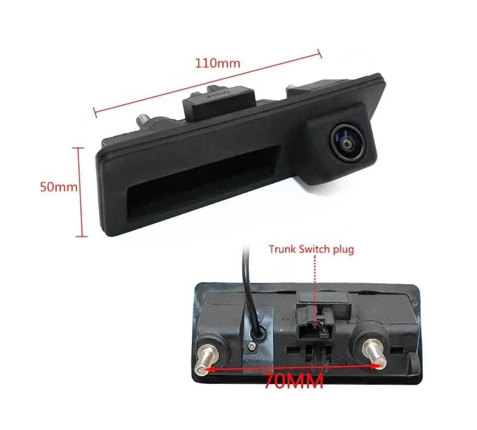 Camera marsarier dedicata VW Passat B7 2011 - 2015 tip maner portbagaj, AHD 720P, Night Vision, rezistenta la apa si praf, cablu video 6m - 1 | YEO