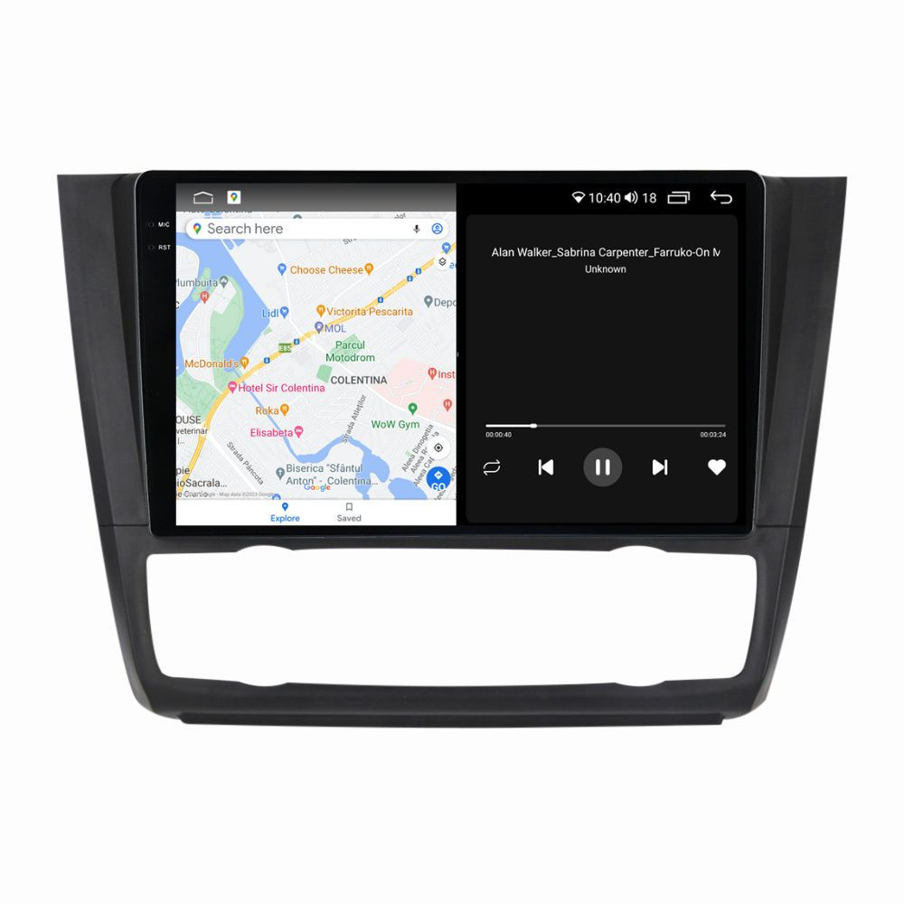 Navigatie dedicata cu Android BMW Seria 1 (E81 / E87) 2007 - 2013, clima automata, 4GB RAM, Radio GPS Dual Zone, Display 2K QLED 9.5