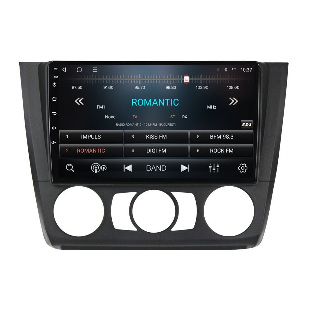 Navigatie dedicata cu Android BMW Seria 1 (E81 / E87) 2007 - 2013, clima manuala, 2GB RAM, Radio GPS Dual Zone, Display HD QLED 9