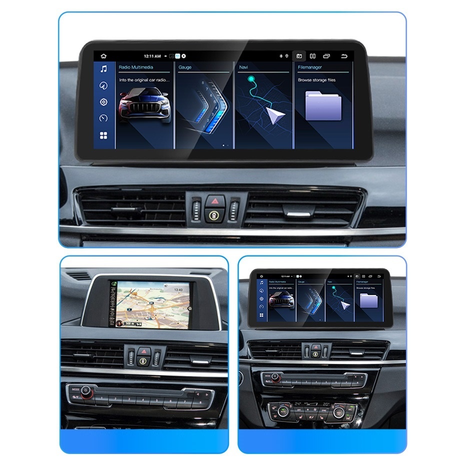 Navigatie dedicata cu Android BMW X1 (F48) 2016 - 2019 cu navigatie NBT EVO, 6GB RAM, Radio GPS Dual Zone, Display QLED 12.3