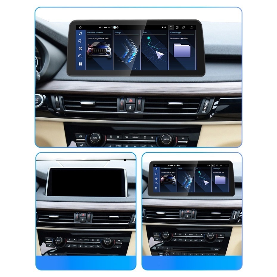 Navigatie dedicata cu Android BMW X5 (F15) 2013 - 2016 cu navigatie NBT, 6GB RAM, Radio GPS Dual Zone, Display QLED 12.3