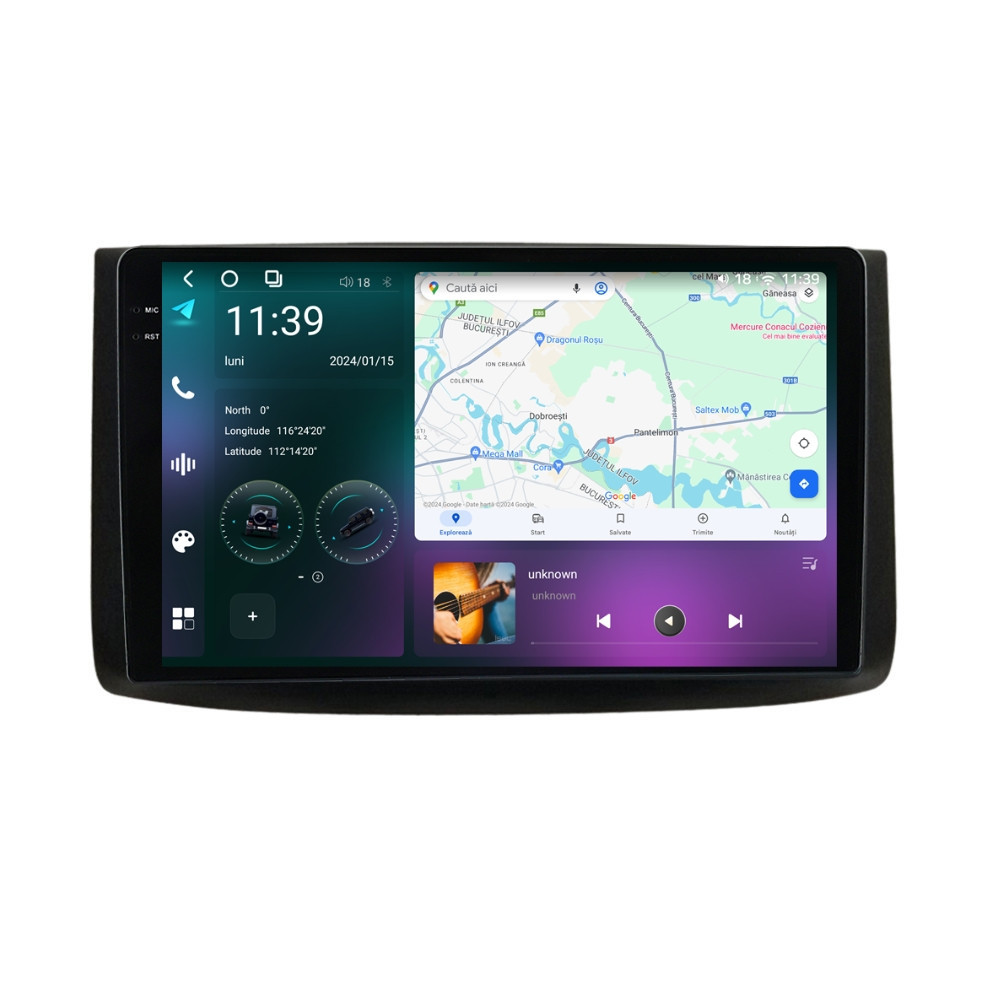 Navigatie dedicata cu Android Chevrolet Aveo 2006 - 2011, 12GB RAM, Radio GPS Dual Zone, Display 2K QLED 9.5