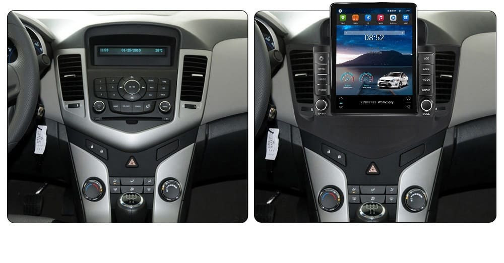 Navigatie dedicata cu Android Chevrolet Cruze 2008 - 2013, 2GB RAM, Radio GPS Dual Zone, Touchscreen IPS 9.7