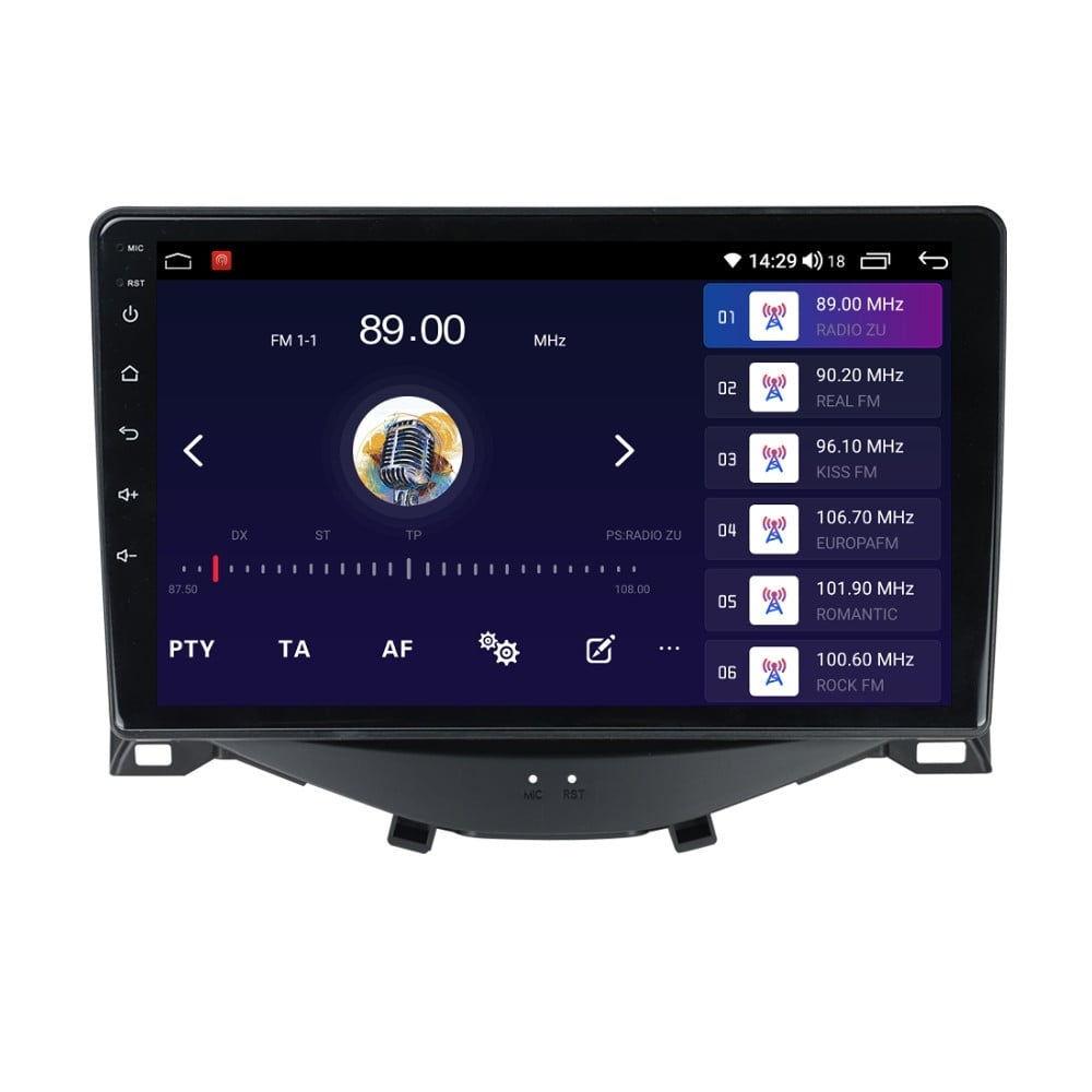 Navigatie dedicata cu Android Citroen C1 II 2014 - 2022, 6GB RAM, Radio GPS Dual Zone, Display HD QLED 9