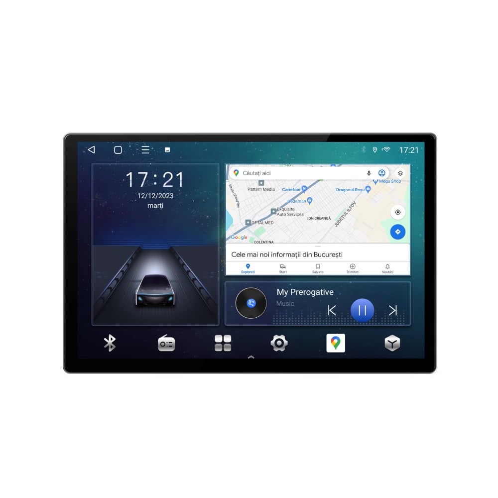 Navigatie dedicata cu Android Citroen C3 2009 - 2016, gri, 2GB RAM, Radio GPS Dual Zone, Display 2K QLED 13