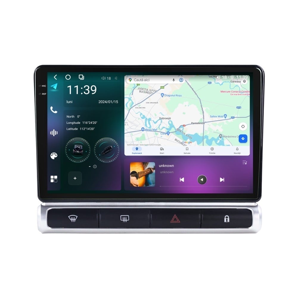 Navigatie dedicata cu Android Citroen C3 Aircross I 2017 - 2023, 12GB RAM, Radio GPS Dual Zone, Display 2K QLED 9.5