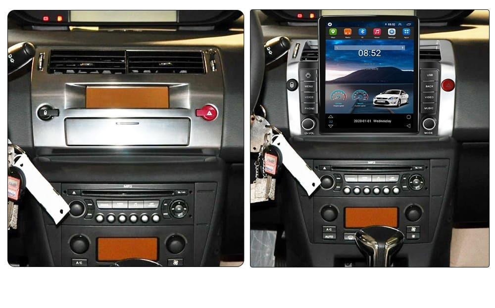 Navigatie dedicata cu Android Citroen C4 I 2004 - 2009, 1GB RAM, Radio GPS Dual Zone, Touchscreen IPS 9.7