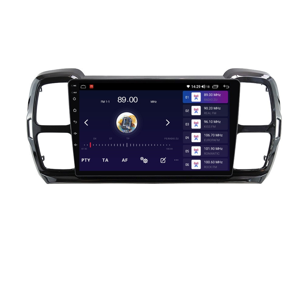 Navigatie dedicata cu Android Citroen C5 Aircross dupa 2018, 6GB RAM, Radio GPS Dual Zone, Display HD QLED 9