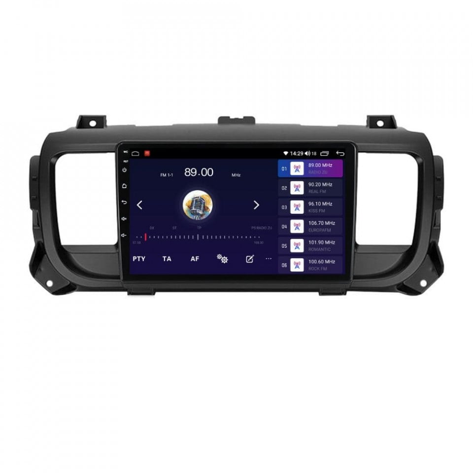 Navigatie dedicata cu Android Citroen Jumpy dupa 2016, 6GB RAM, Radio GPS Dual Zone, Display HD QLED 9