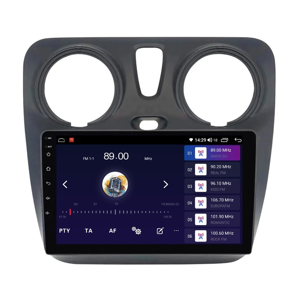 Navigatie dedicata cu Android Dacia Lodgy dupa 2012, 2GB RAM, Radio GPS Dual Zone, Display HD QLED 9