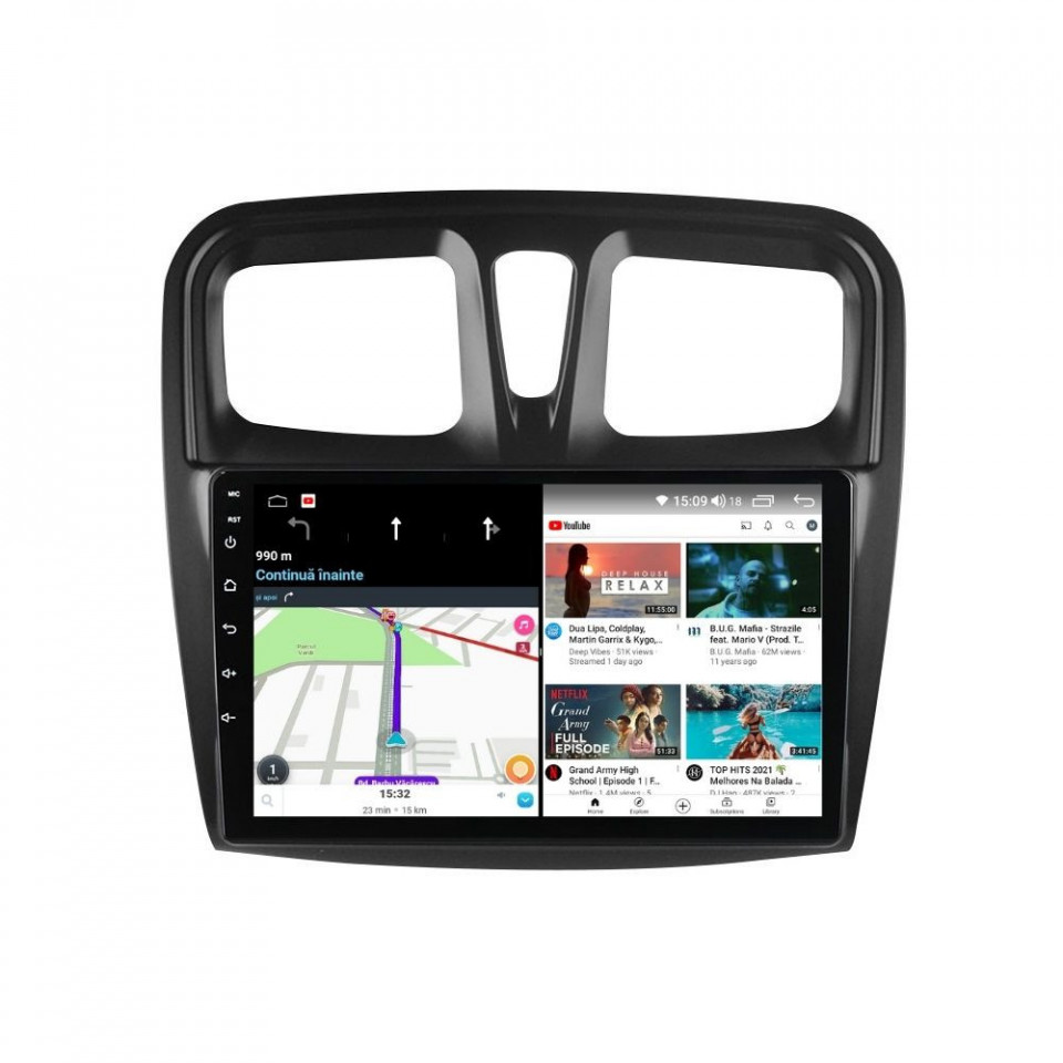 Navigatie dedicata cu Android Dacia Logan II 2012 - 2020, 6GB RAM, Radio GPS Dual Zone, Display HD QLED 10" Touchscreen, Internet Wi-Fi si slot SIM 4G, Bluetooth, MirrorLink, USB - Imagine 7