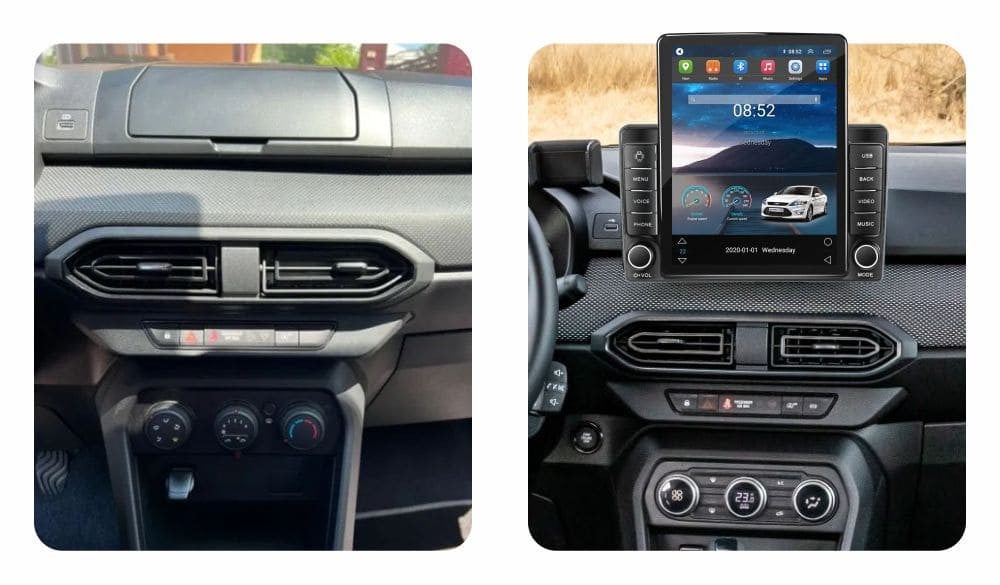 Navigatie dedicata cu Android Dacia Logan III dupa 2021, 1GB RAM, Radio GPS Dual Zone, Touchscreen IPS 9.7