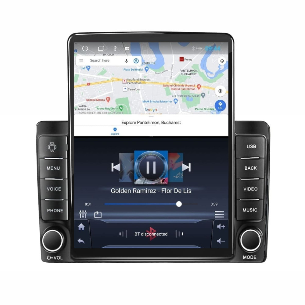 Navigatie dedicata cu Android Dacia Spring dupa 2020, 1GB RAM, Radio GPS Dual Zone, Touchscreen IPS 9.7