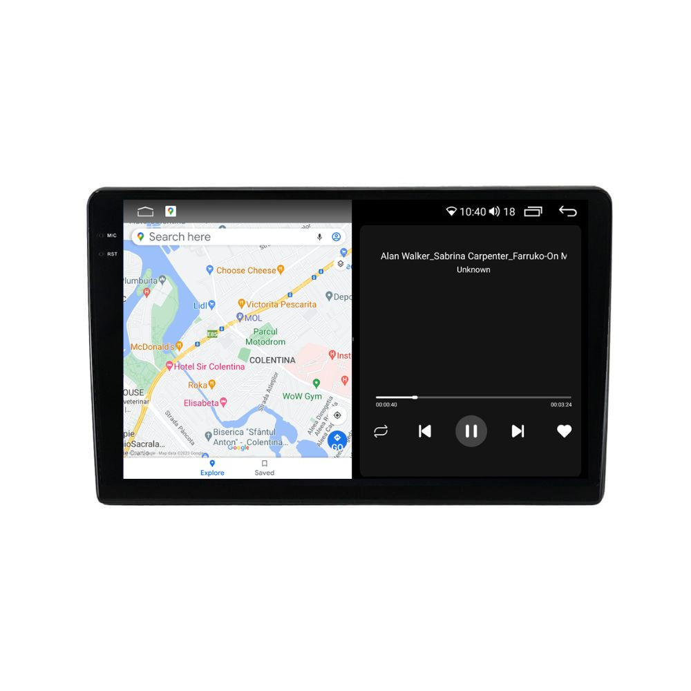 Navigatie dedicata cu Android Dacia Spring dupa 2020, 4GB RAM, Radio GPS Dual Zone, Display 2K QLED 9.5