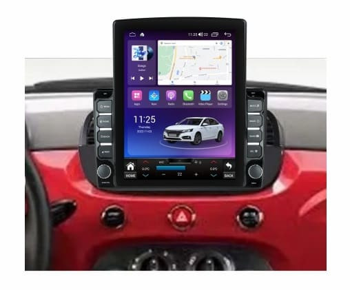 Navigatie dedicata cu Android Fiat 500 2007 - 2015, negru, 4GB RAM, Radio GPS Dual Zone, Touchscreen IPS 9.7