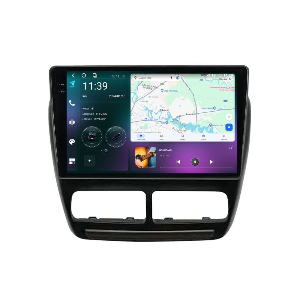 Navigatie dedicata cu Android Fiat Doblo 2010 - 2015, 12GB RAM, Radio GPS Dual Zone, Display 2K QLED 10.36