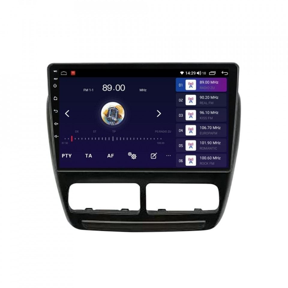 Navigatie dedicata cu Android Fiat Doblo 2010 - 2015, 8GB RAM, Radio GPS Dual Zone, Display HD QLED 10