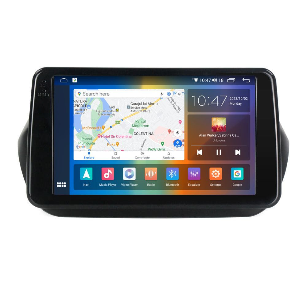 Navigatie dedicata cu Android Fiat Qubo 2008 - 2019, 8GB RAM, Radio GPS Dual Zone, Display 2K QLED 9.5