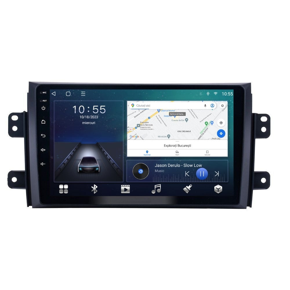 Navigatie dedicata cu Android Fiat Sedici 2006 - 2015, 2GB RAM, Radio GPS Dual Zone, Display HD QLED 9