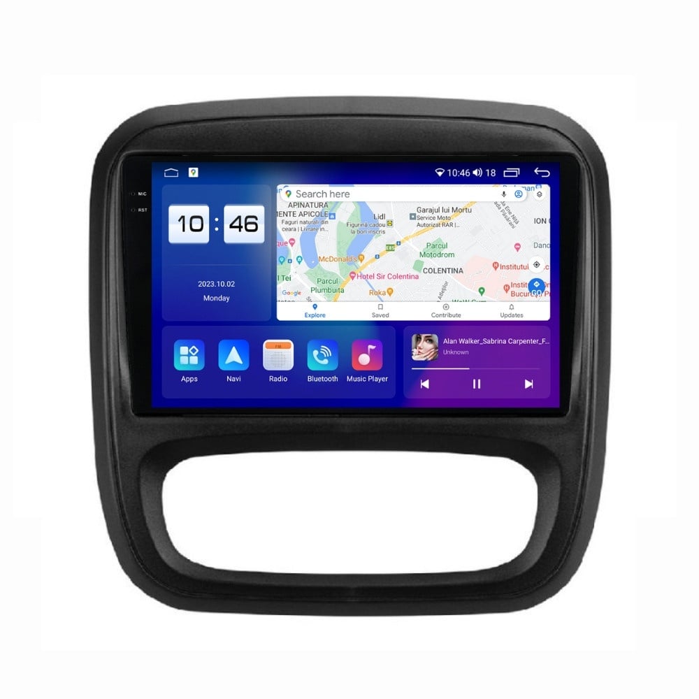 Navigatie dedicata cu Android Fiat Talento dupa 2016, 8GB RAM, Radio GPS Dual Zone, Display 2K QLED 9.5