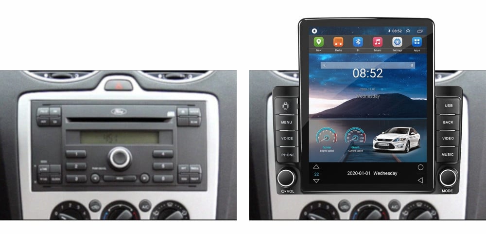 Navigatie dedicata cu Android Ford C-Max 2003 - 2010, 1GB RAM, Radio GPS Dual Zone, Touchscreen IPS 9.7