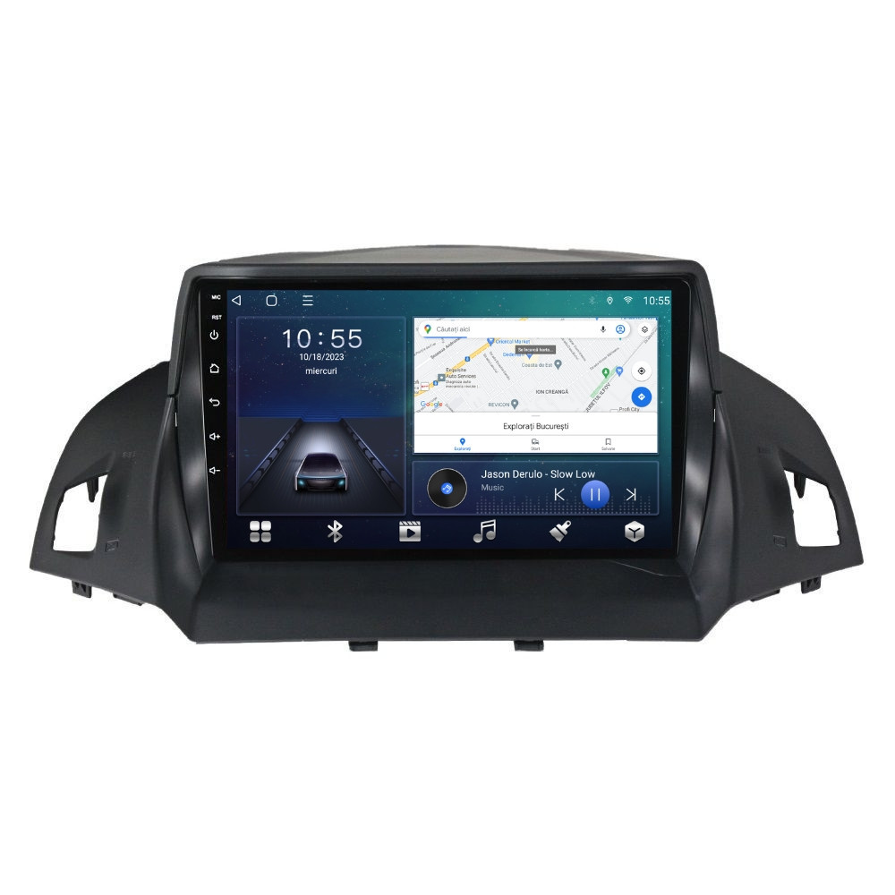 Navigatie dedicata cu Android Ford C-Max II / Grand C-Max 2010 - 2019, 2GB RAM, Radio GPS Dual Zone, Display HD QLED 9