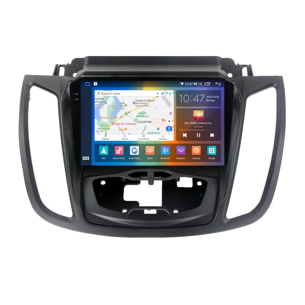 Navigatie dedicata cu Android Ford C-Max II / Grand C-Max 2010 - 2019 cu navigatie originala, 4GB RAM, Radio GPS Dual Zone, Display 2K QLED 9.5