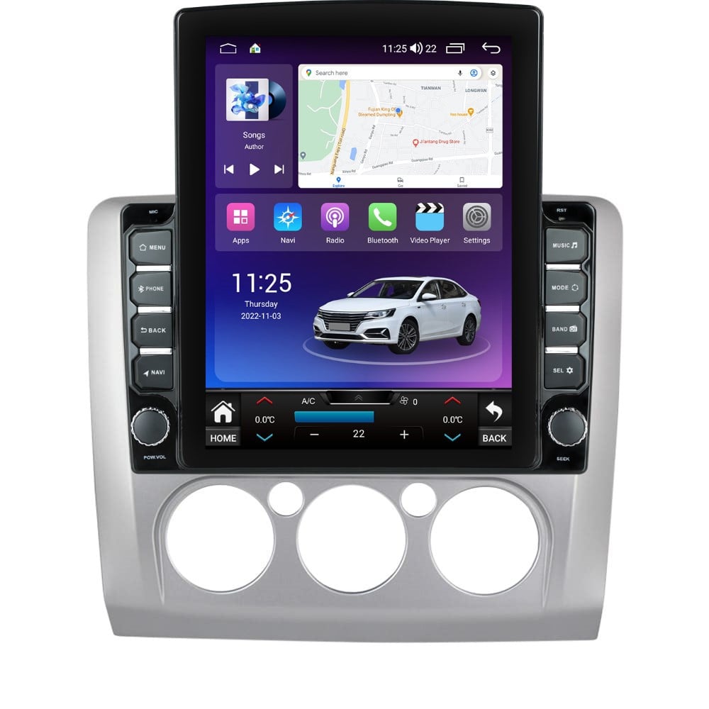 Navigatie dedicata cu Android Ford Focus II 2004 - 2011, clima manuala, 4GB RAM, Radio GPS Dual Zone, Touchscreen IPS 9.7