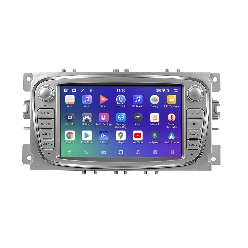 Navigatie dedicata cu Android Ford Focus II 2007 - 2011, gri, 2GB RAM, Radio GPS Dual Zone, Display HD 7