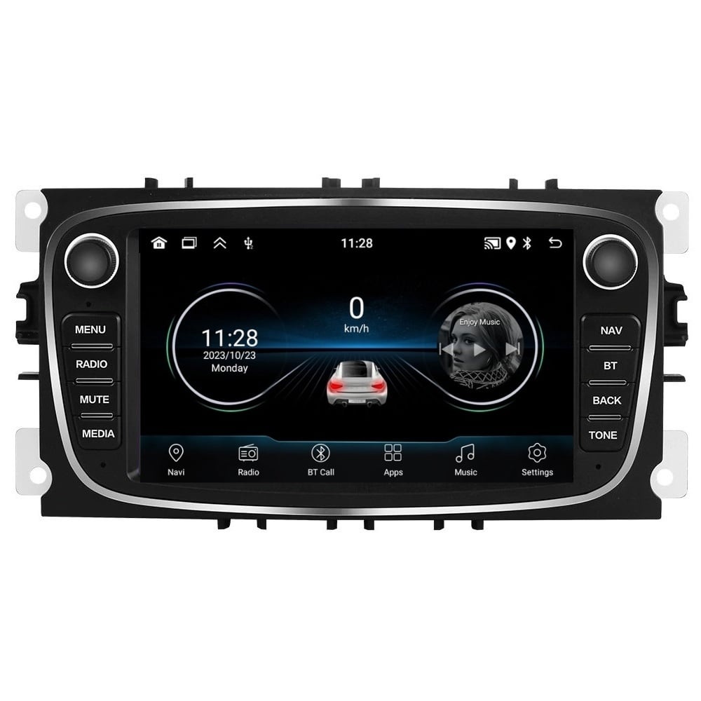 Navigatie dedicata cu Android Ford Focus II 2007 - 2011, negru, 2GB RAM, Radio GPS Dual Zone, Display HD 7