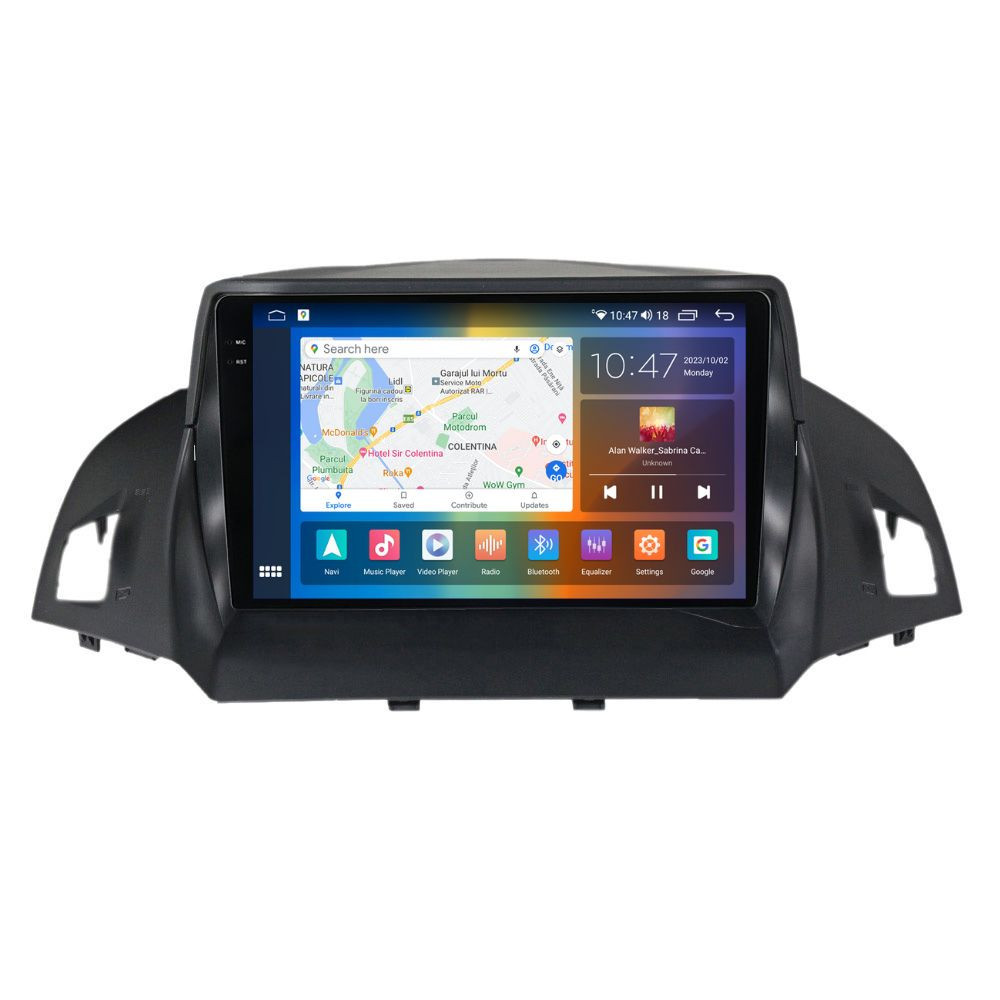 Navigatie dedicata cu Android Ford Kuga II 2012 - 2019, 4GB RAM, Radio GPS Dual Zone, Display 2K QLED 9.5