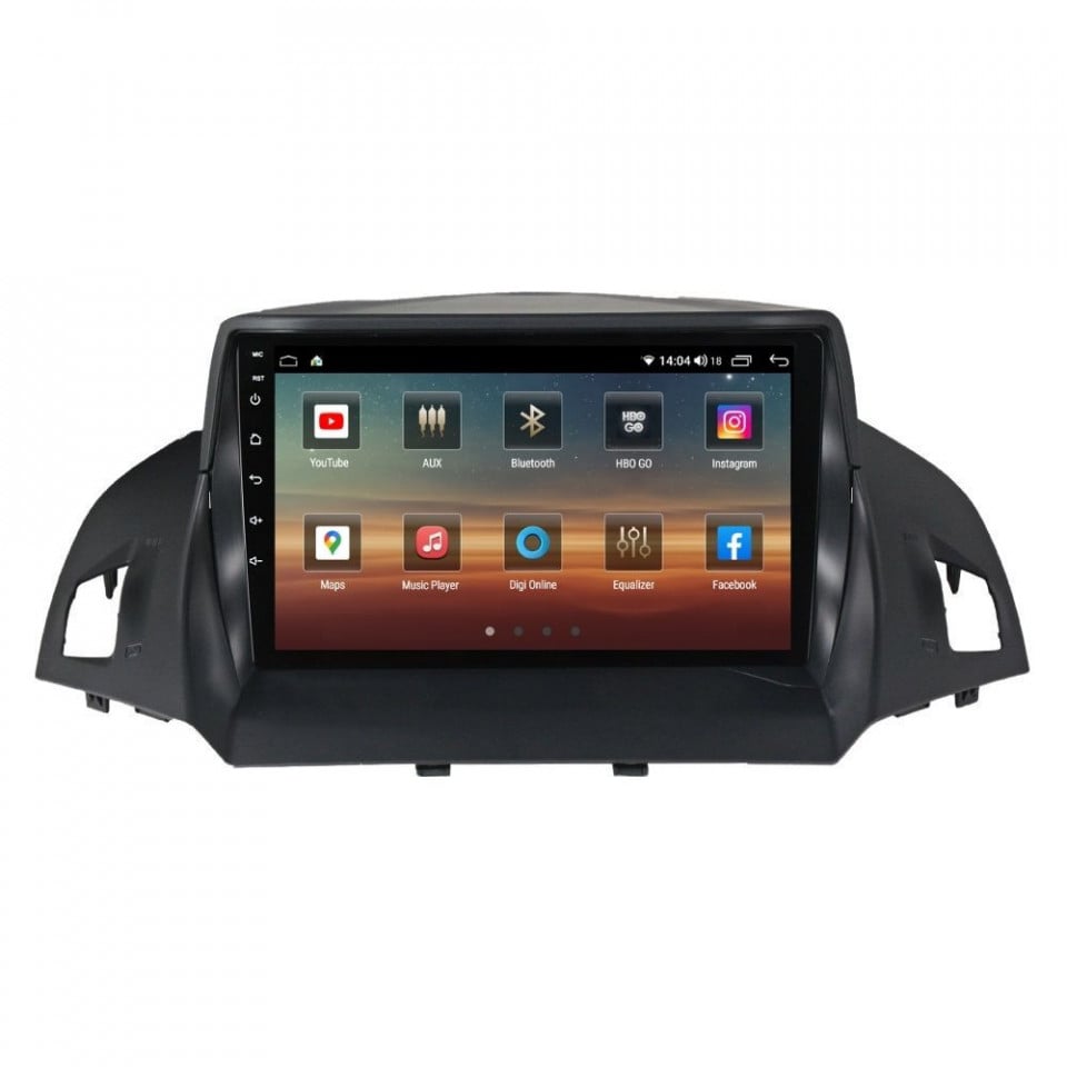 Navigatie dedicata cu Android Ford Kuga II 2012 - 2019, 6GB RAM, Radio GPS Dual Zone, Display HD QLED 9