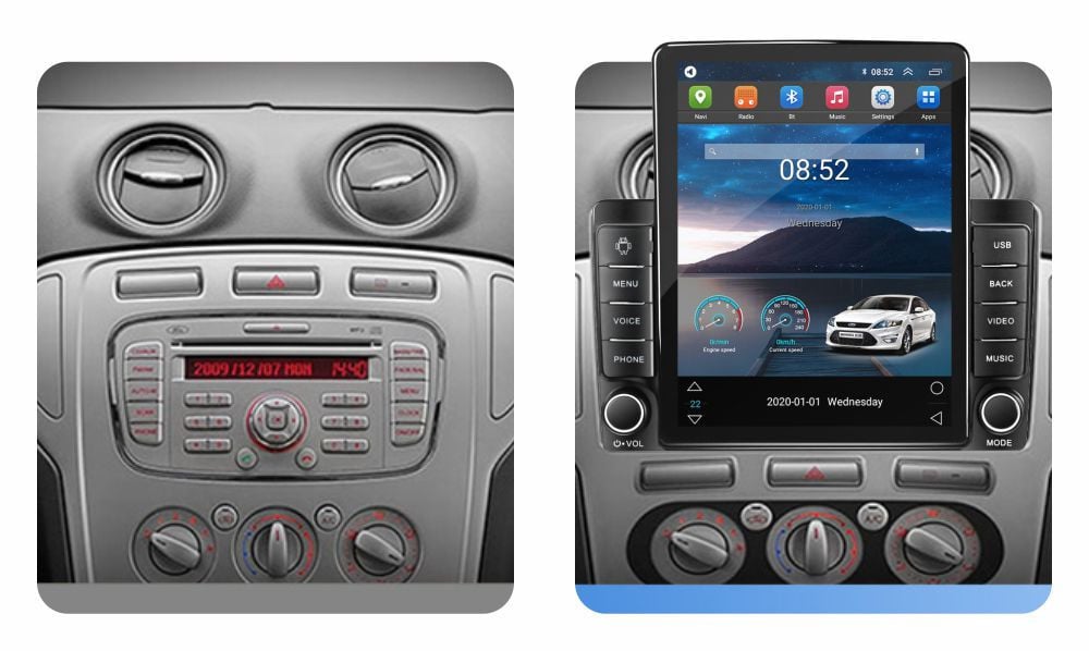 Navigatie dedicata cu Android Ford Mondeo IV 2007 - 2011, clima manuala, 1GB RAM, Radio GPS Dual Zone, Touchscreen IPS 9.7